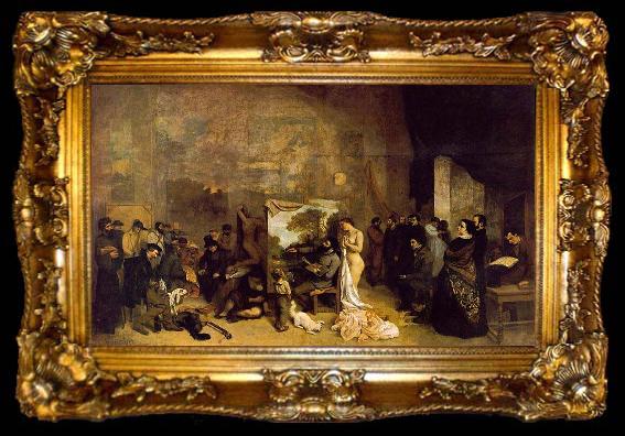 framed  Gustave Courbet The Artist Studio, ta009-2